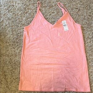 LOFT Pink Ribbed Camisole